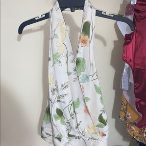 Halter Neck floral shirt